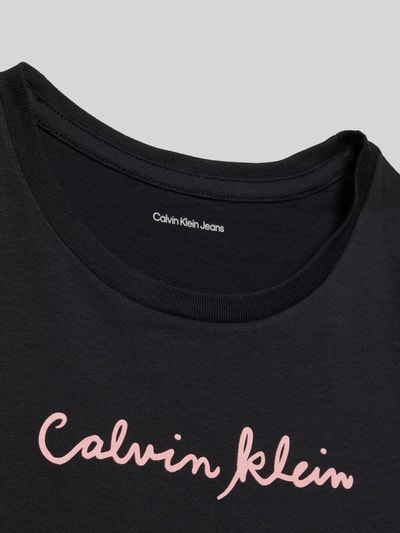 Calvin Klein Jeans Regular Fit T-Shirt aus reiner Baumwolle Black 2