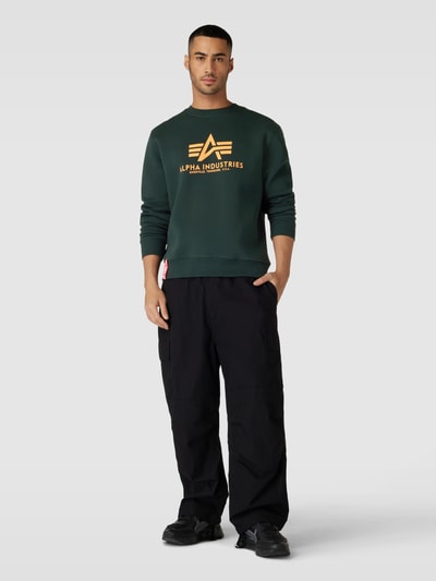 Alpha Industries 'BASIC SWEATER' mit Logo-Print  Petrol 1