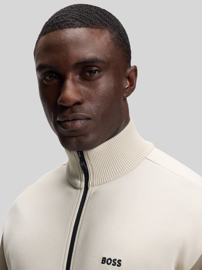 BOSS Green Regular Fit Sweatjacke aus Baumwoll-Mix Modell 'SW_Union Skaz' Beige 3