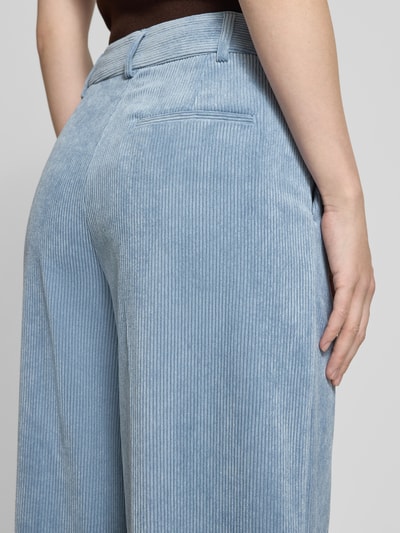 Christian Berg Woman Selection Wide fit corduroy broek met linnen Lichtblauw - 3