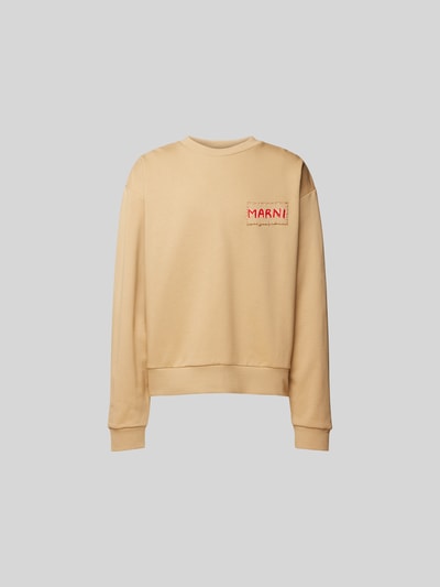 Marni Oversized Sweatshirt mit Label-Detail Camel 2