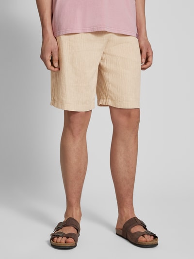 Blend Regular Fit Leinenshorts mit Tunnelzug Modell 'MORGAN' Sand 4
