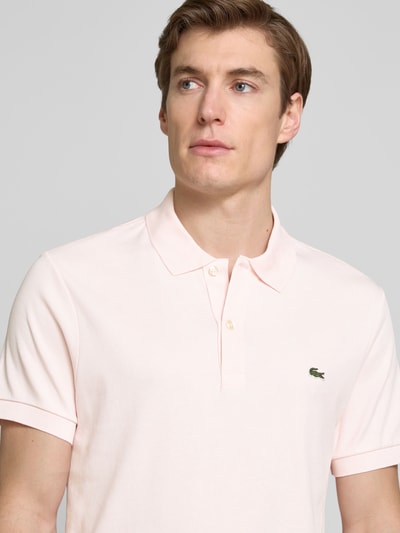 Lacoste Regular fit poloshirt met labeldetail Lichtroze - 3