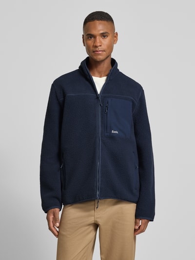 Forét Kurtka z polaru z dwustronnym zamkiem błyskawicznym model ‘MOUNTAIN’ Ciemnoniebieski 4