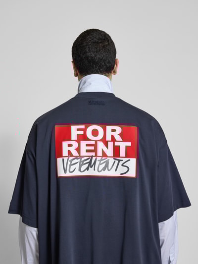 VETEMENTS Oversized T-Shirt aus Baumwolle Marine 3