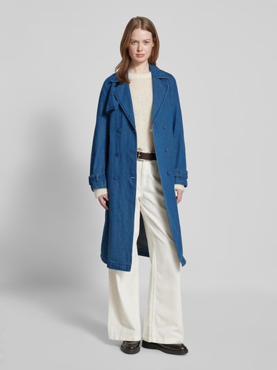 Vila Jeanstrenchcoat mit Bindegürtel Modell 'CI' Jeansblau 1