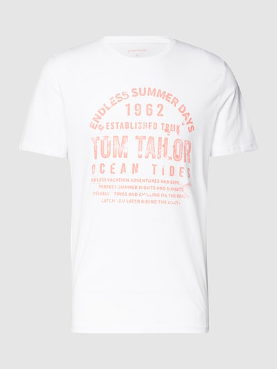 Tom Tailor T-shirt z nadrukiem z logo Biały 2