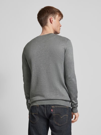 Only & Sons Gebreide pullover met ronde hals, model 'WYLER LIFE' Middengrijs gemêleerd - 5