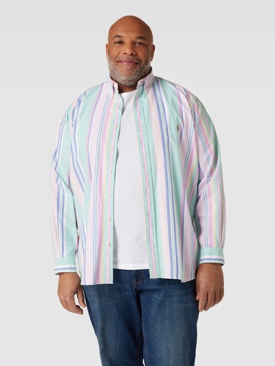 Polo Ralph Lauren Big & Tall PLUS SIZE vrijetijdsoverhemd met streepmotief Lichtgroen - 4