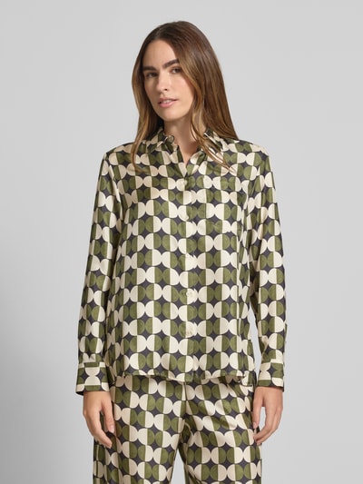 Weekend Max Mara Regular fit overhemdblouse van pure zijde, model 'RIVE' Groen - 4
