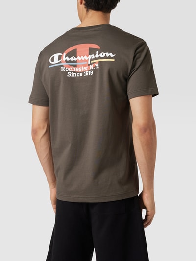 CHAMPION T-Shirt mit Label-Stitchings Anthrazit 5