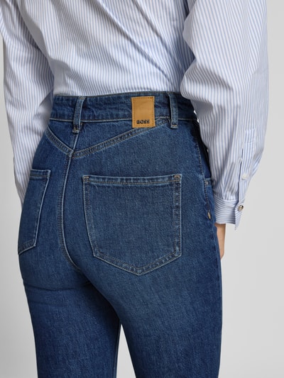 BOSS Jeansy z poszerzaną nogawką z mieszanki bawełny model ‘LYRIS’ Granatowy 3