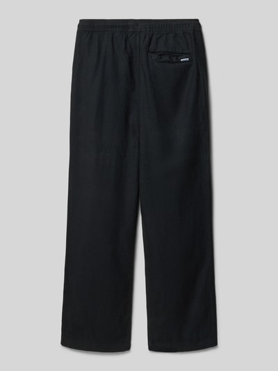 JACK & JONES Stoffen broek van linnenmix met viscosemix model 'Bill' Zwart - 3