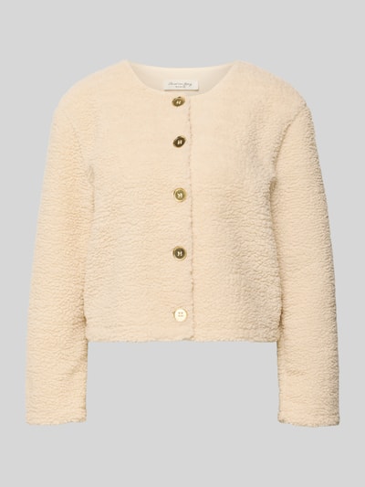 Christian Berg Woman Sweatjacke aus Teddyfell Ecru 2