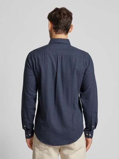 Casual Friday Regular Fit Freizeithemd mit Button-Down-Kragen Modell 'ANTON' Marine Melange 5