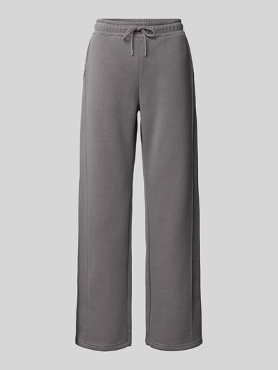 Noisy May Wide leg sweatpants met tunnelkoord, model 'ALDEN' Grafiet - 2