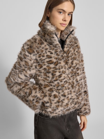 Noisy May Kurtka ze sztucznego futra model ‘JENNIFER’ Średniobrązowy melanż 3