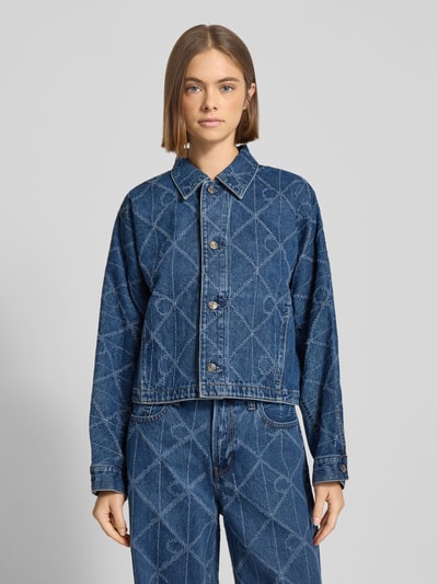 Calvin Klein Jeans Jeansjacke mit Umlegekragen und Knopfleiste Blau 4