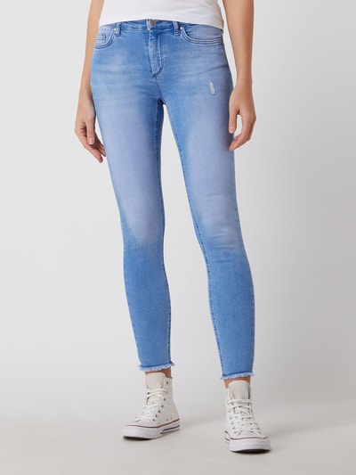 Only Skinny fit jeans met stretch, model 'Blush'  Jeansblauw - 4