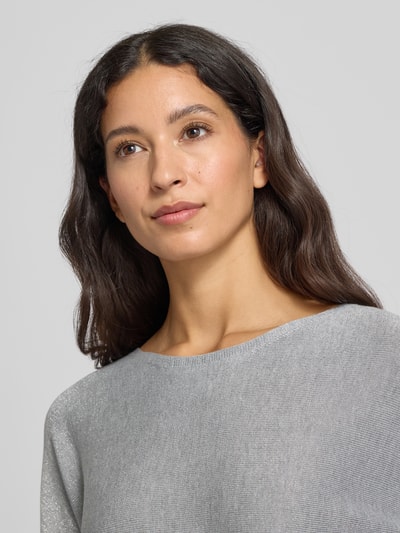 s.Oliver BLACK LABEL Relaxed Fit Pullover aus Viskose-Mix Silber 3