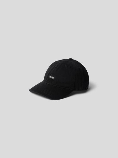 WOOD WOOD Basecap mit kontrastivem Label-Stitching Schwarz 2