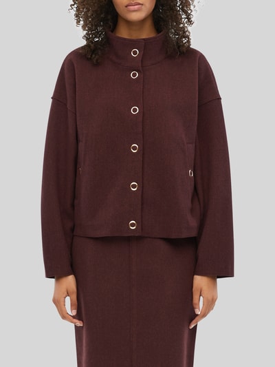 s.Oliver BLACK LABEL Korte blazer met opstaande kraag Bordeaux - 3