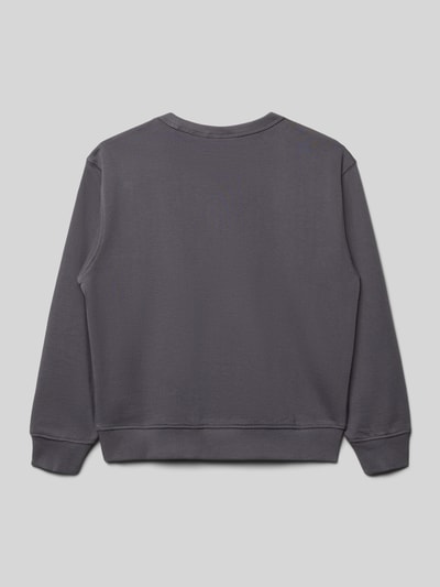 Calvin Klein Jeans Sweter o kroju regular fit z nadrukiem z logo model ‘Varsity’ Grafitowy 3