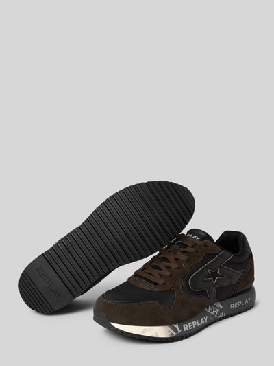 Replay Sneakers met labeldetails, model 'FIBER M VANISH' Donkerbruin - 4