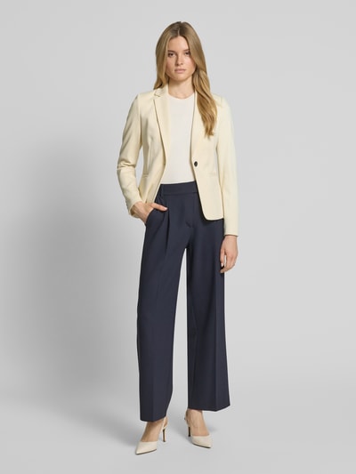 Jake*s Collection Strickshirt mit gerippten Abschlüssen Ecru 1