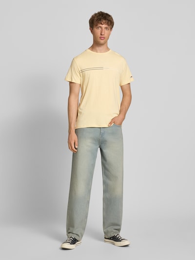 Tommy Jeans Regular Fit T-Shirt aus reiner Baumwolle GELB 1