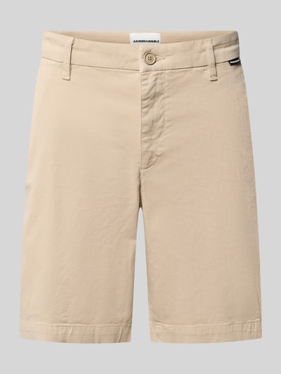 Produktfoto, Regular Fit Chinoshorts aus Baumwoll-Mix Modell 'CHINO' von Armedangels in Optik: Unifarben mit Gürtelschlaufen, Eingrifftaschen, Gesäßtasche, Knopf und verdecktem Reißverschluss, glatte Textur