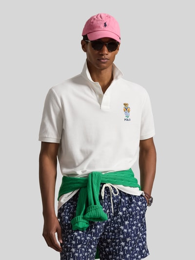 Polo Ralph Lauren Regular Fit Poloshirt aus reiner Baumwolle mit Polo Bear Stitching Weiss 4