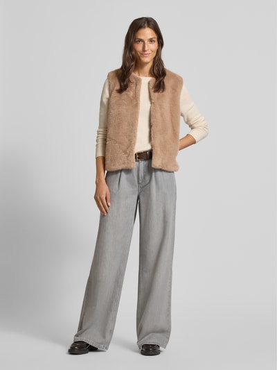 Fynch-Hatton Gilet met imitatiebont Beige - 1