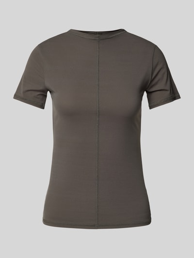 WEEKDAY T-shirt w jednolitym kolorze model ‘Jen’ Ciemnoszary 2