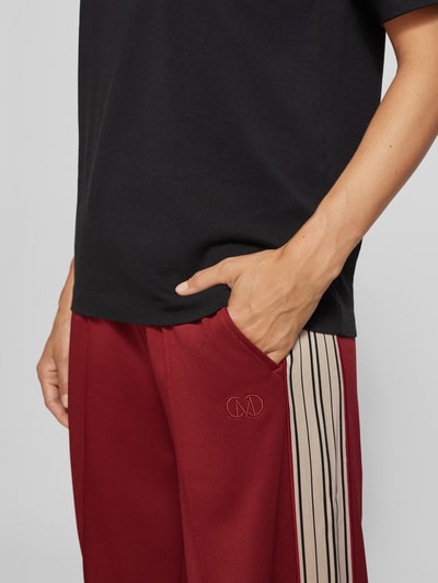 Copenhagen Muse Spodnie dresowe z szeroką nogawką i tunelem model ‘ADA’ Ciemnoczerwony 3