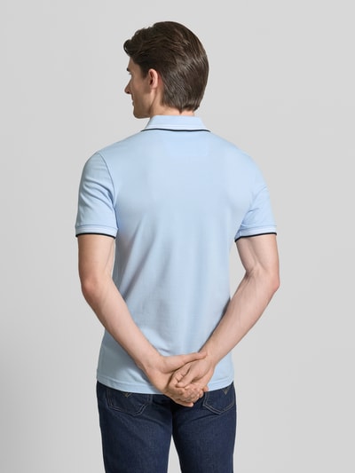 BOSS Green Slim Fit Poloshirt aus reiner Baumwolle Modell 'PAUL' Aqua 5