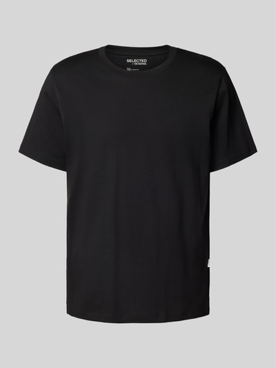 SELECTED HOMME T-shirt o kroju regular fit z mieszanki bawełny model ‘ASPEN’ Czarny 2