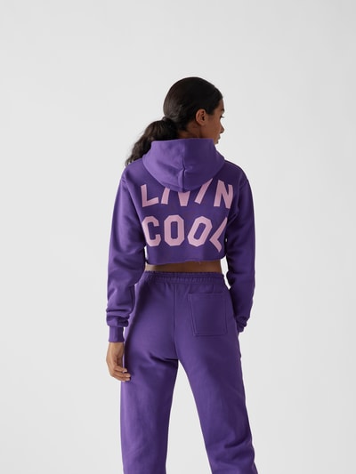 Livincool Hoodie im cropped Design Purple 5