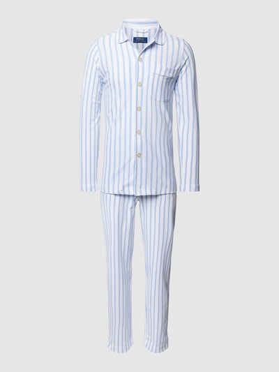 Polo Ralph Lauren Underwear Slim Fit Pyjama mit Brusttasche Blau 1