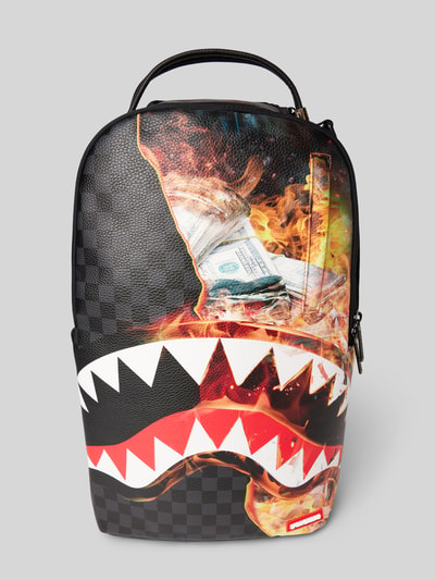 Sprayground Rugzak met motiefprint, model 'SHARK CHECK' Zwart - 2