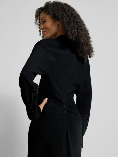 Victoria Beckham Midikleid mit Resortkragen Black 3