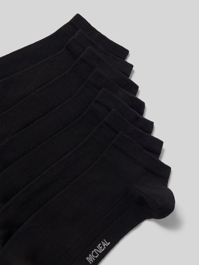Produktfoto, Sneakersocken im 7er-Pack mit Label-Detail von MCNEAL, schwarze Herren Sneakersocken aus Baumwoll-Mix mit Stretch-Anteil und gerippten Bündchen