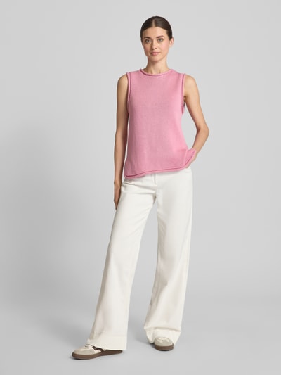 MOS MOSH Stricktop mit Rundhalsausschnitt Modell 'AUBIN' Rosa 1