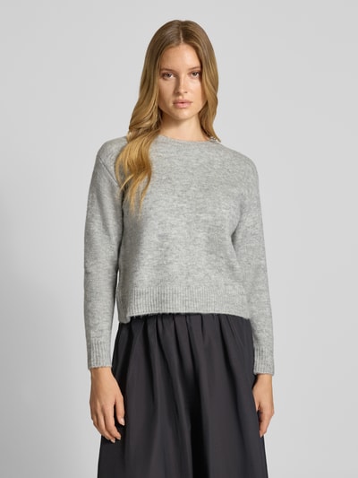 SUNCOO PARIS Strickpullover mit Rundhalsausschnitt Modell 'PLAMEDI' Hellgrau 4