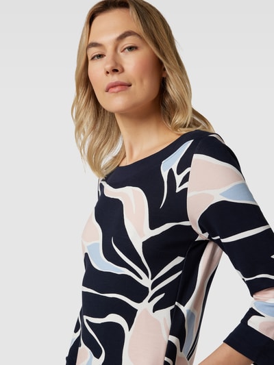 Betty Barclay Knielange jurk met all-over motief Marineblauw - 3