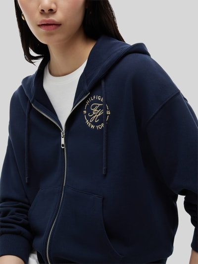 Tommy Hilfiger Bluza rozpinana o kroju relaxed fit z czystej bawełny Granatowy 3