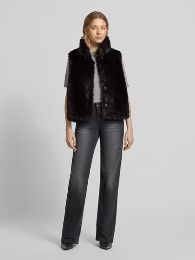 Amber & June Gilet met imitatiebont  - 1