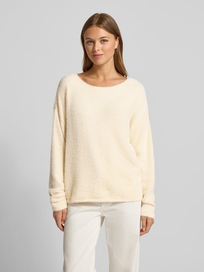 s.Oliver BLACK LABEL Regular Fit Strickpullover mit Viskose-Anteil Sand 4
