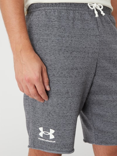 Under Armour Sweatshorts met logo  Donkergrijs - 3