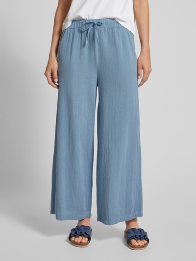 ZABAIONE Wide leg broek met tunnelkoord, model 'Cl44arissa' Blauw - 4